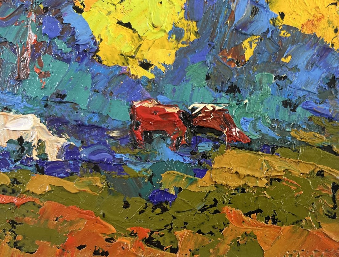 Oil painting In the shade of trees is peace of mind Alex Kalenyuk - 5