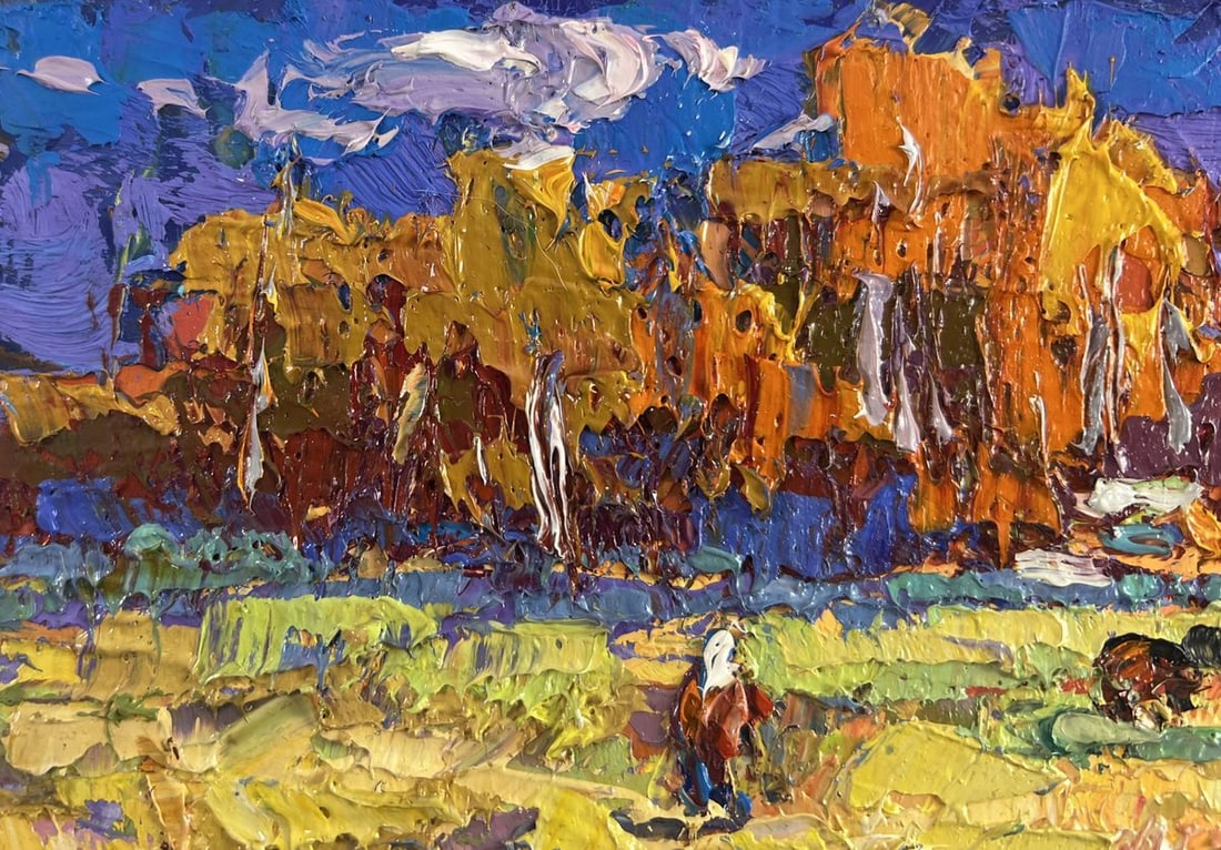 Oil painting Golden breath of autumn Oksana Kalenyuk - 7