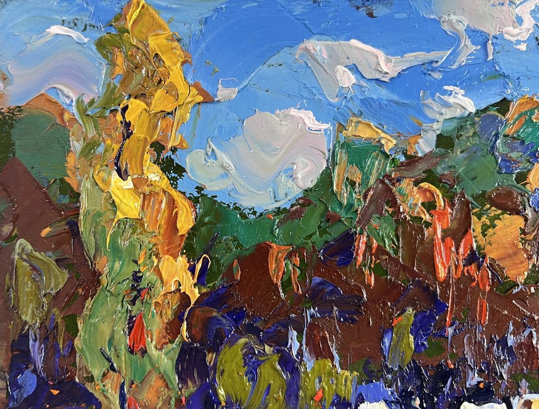 Oil painting Morning at the edge of the forest Alex Kalenyuk - 7