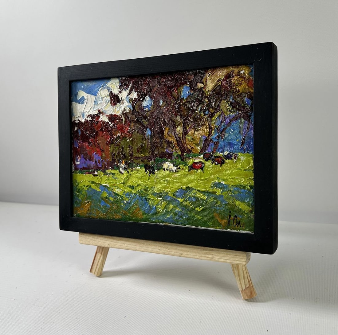 Oil painting Cows on the meadow Alex Kalenyuk - 2