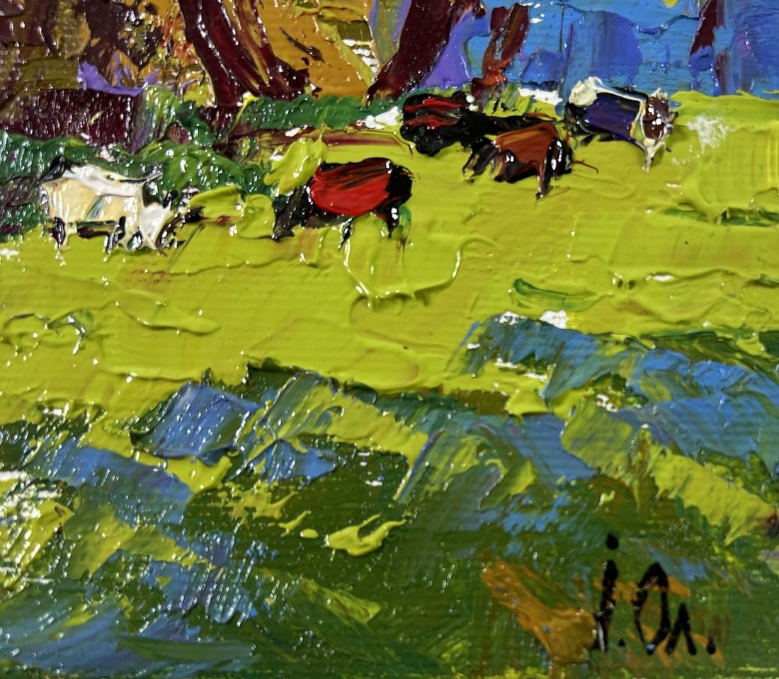 Oil painting Cows on the meadow Alex Kalenyuk - 5