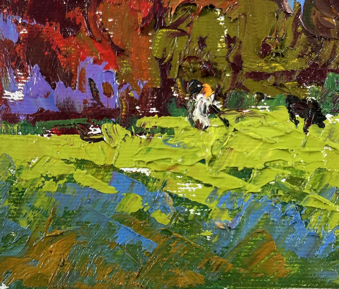 Oil painting Cows on the meadow Alex Kalenyuk - 7