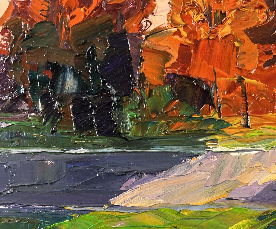 Oil painting Autumn poplars Boris Serdyuk - 8