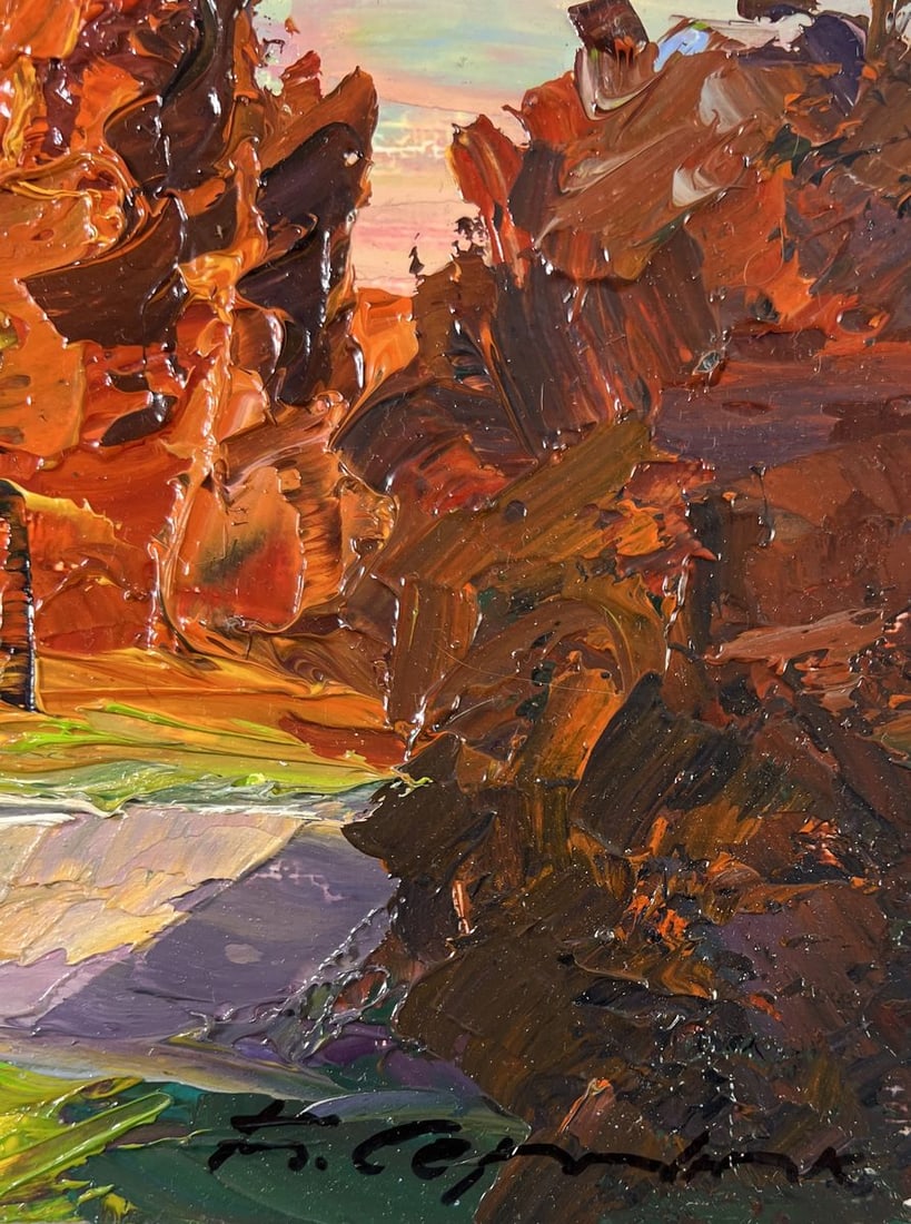 Oil painting Autumn poplars Boris Serdyuk - 9