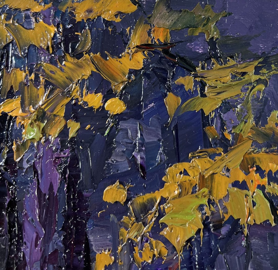 Oil painting Fog in the autumn forest Boris Serdyuk - 4