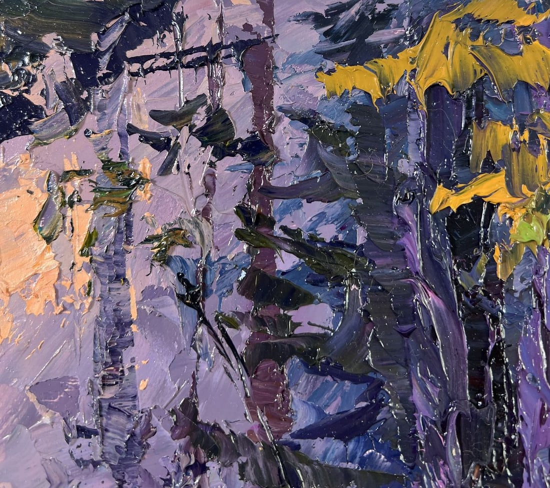 Oil painting Fog in the autumn forest Boris Serdyuk - 5