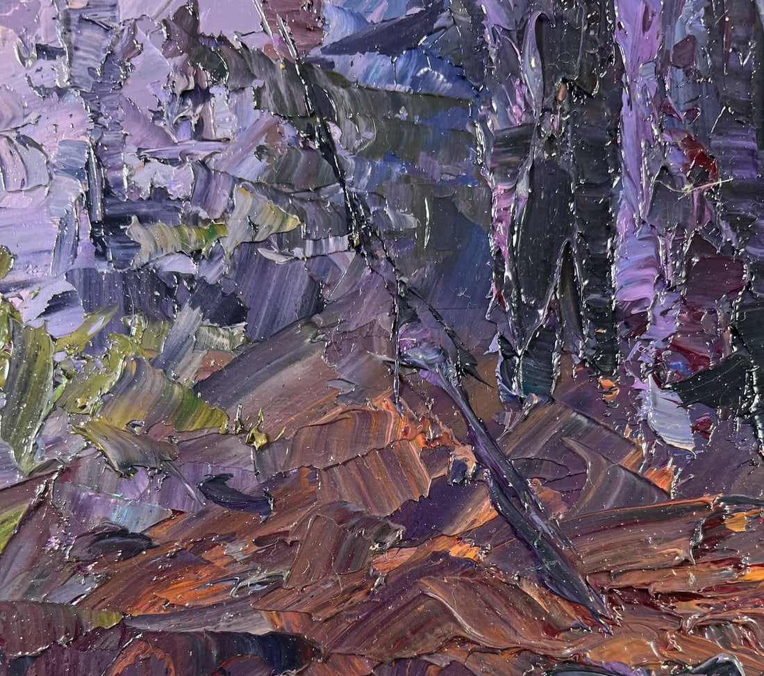 Oil painting Fog in the autumn forest Boris Serdyuk - 8