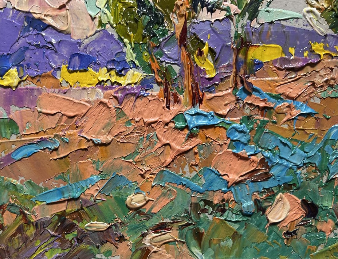 Oil painting In the autumn meadows Alex Kalenyuk - 5