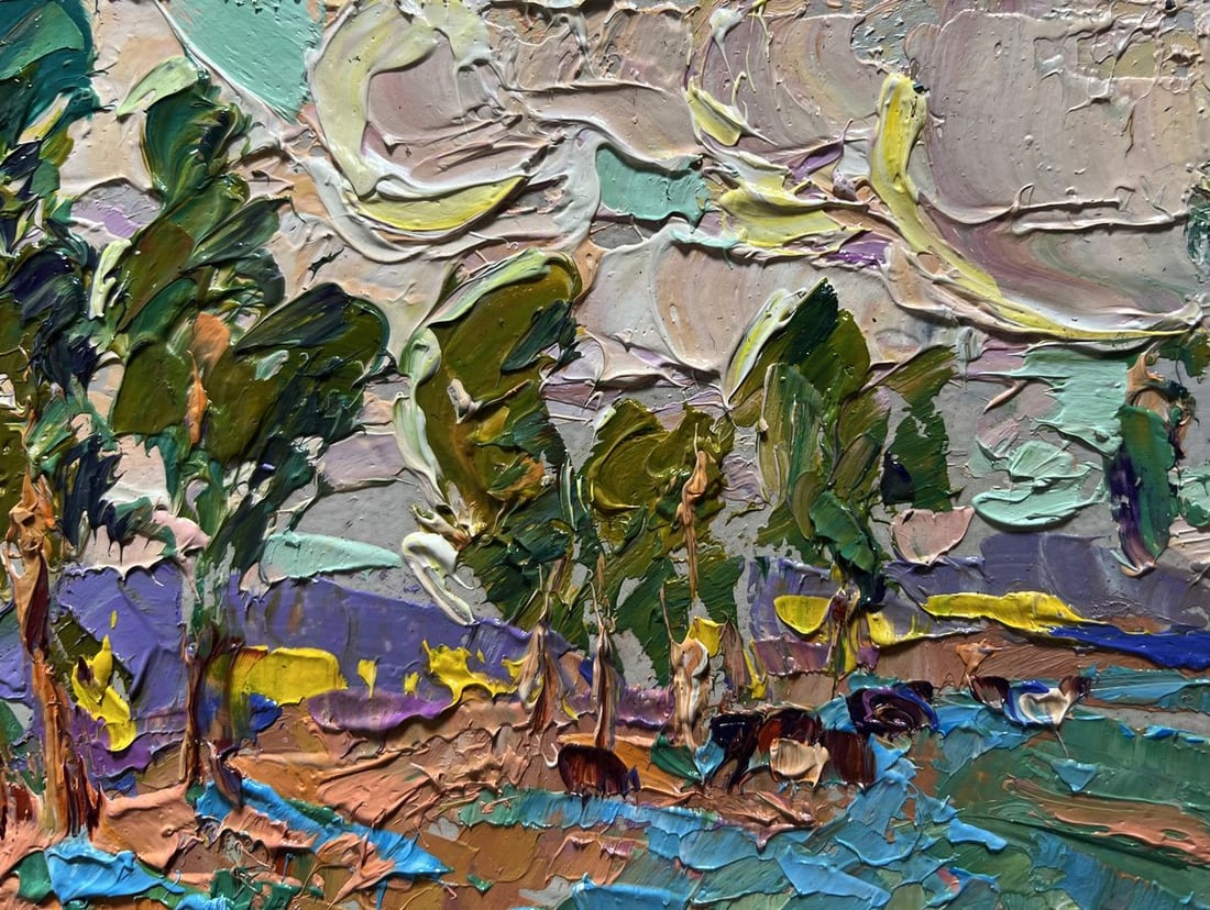 Oil painting In the autumn meadows Alex Kalenyuk - 6