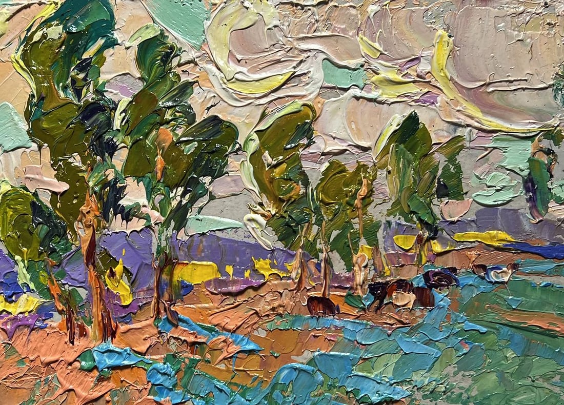 Oil painting In the autumn meadows Alex Kalenyuk - 8