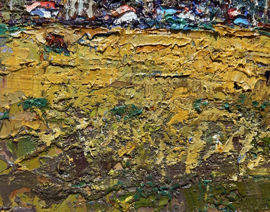 Oil painting On the yellow autumn meadows Oksana Kalenyuk - 5