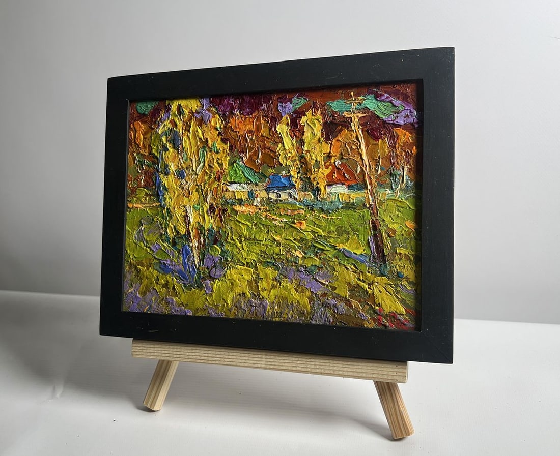 Oil painting Autumn streets of the village Oksana Kalenyuk - 2