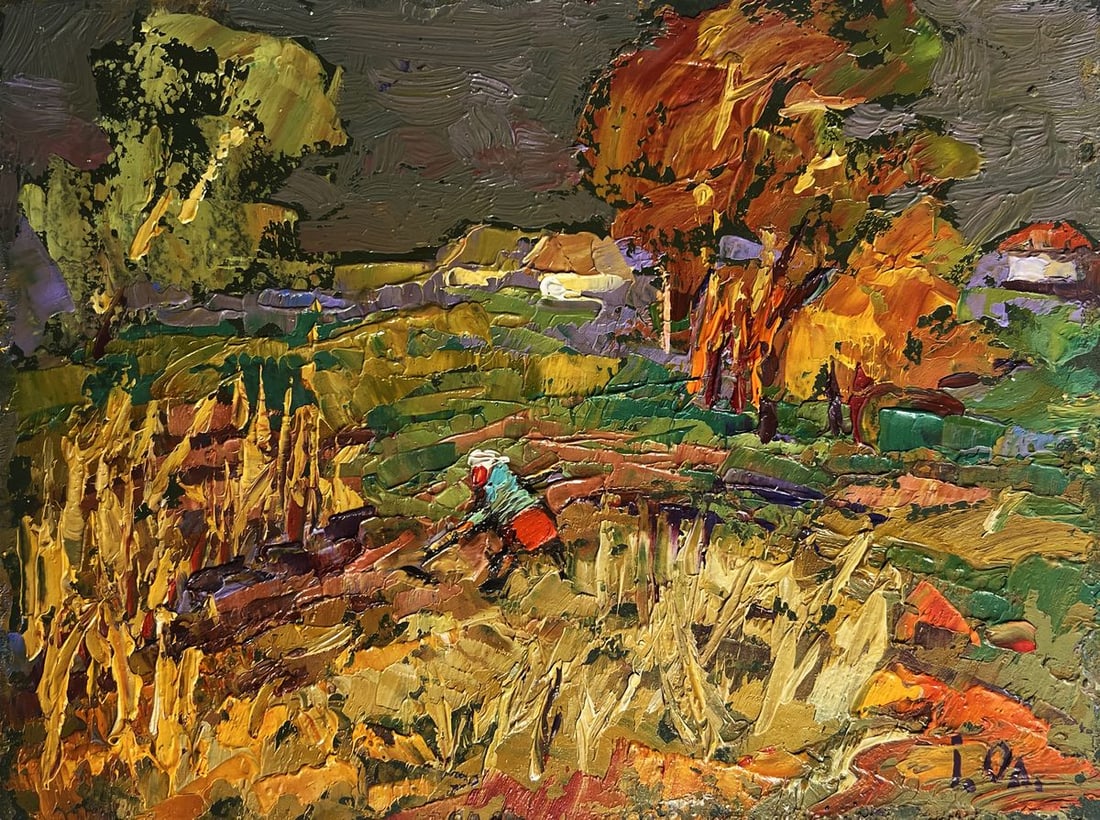 Oil painting In the autumn gardens Alex Kalenyuk - 3