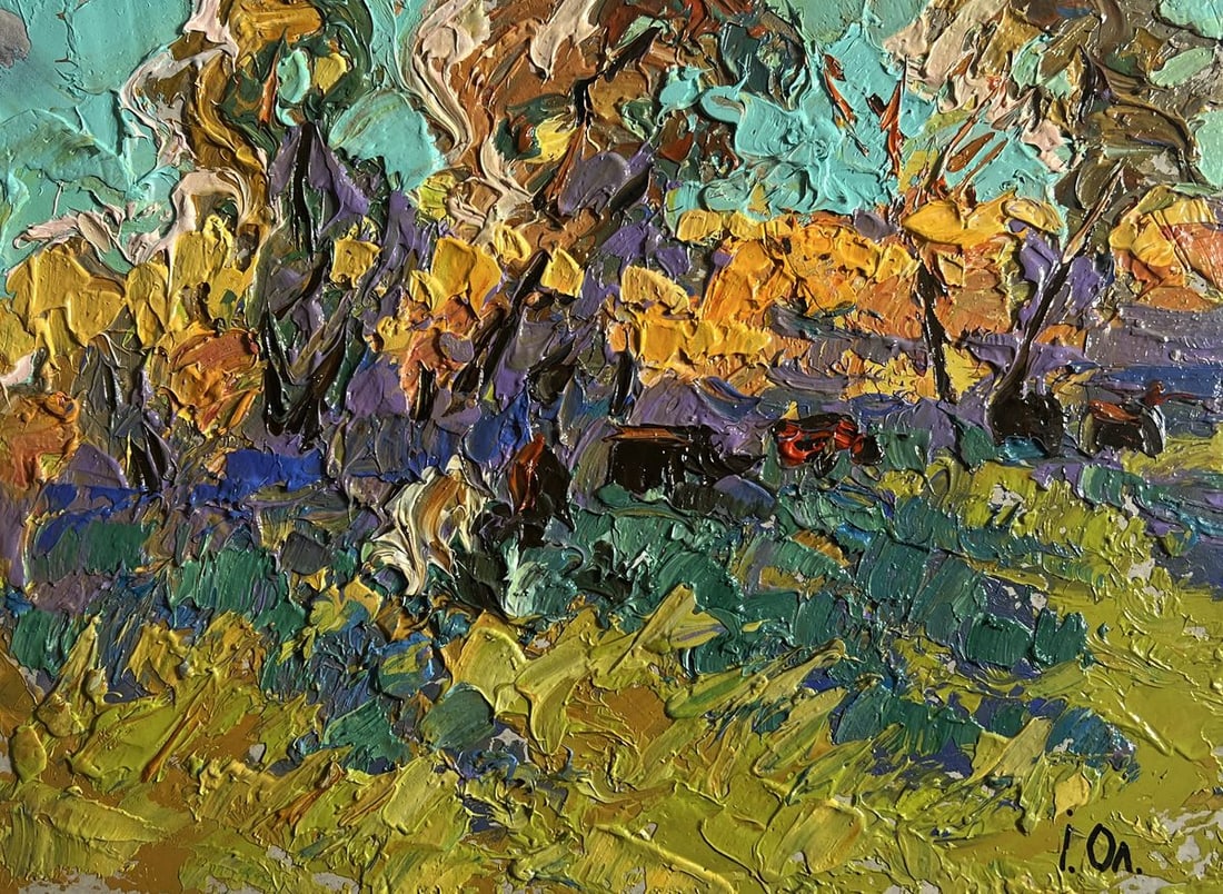 Oil painting A light breeze in the meadows Alex Kalenyuk - 3