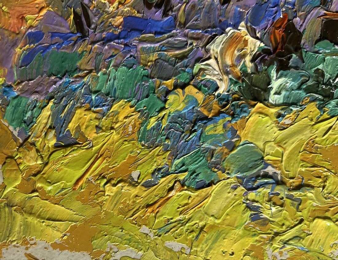 Oil painting A light breeze in the meadows Alex Kalenyuk - 6