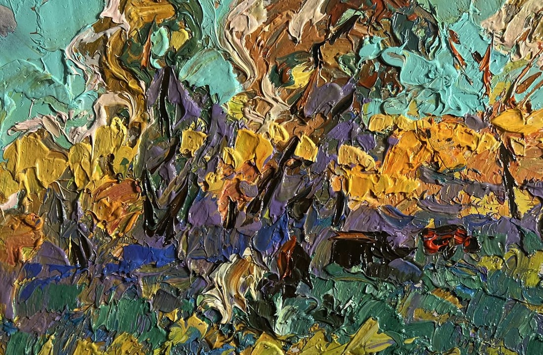 Oil painting A light breeze in the meadows Alex Kalenyuk - 7