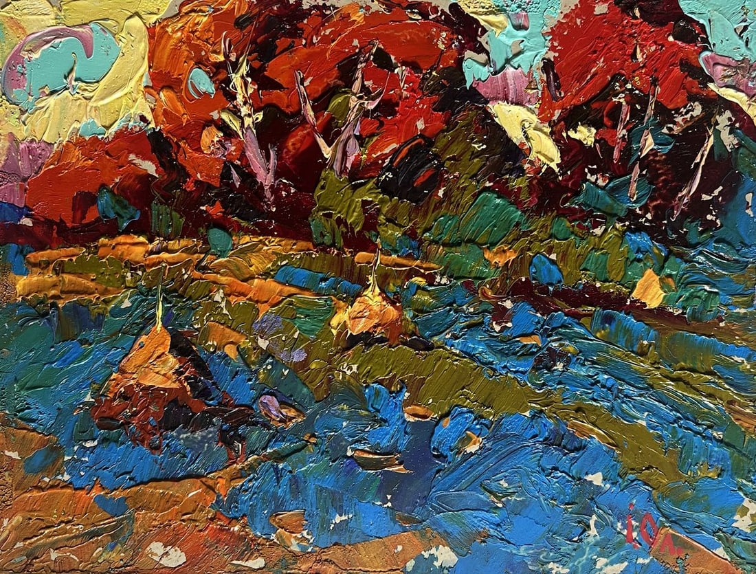 Oil painting Autumn romance in the field Alex Kalenyuk - 3