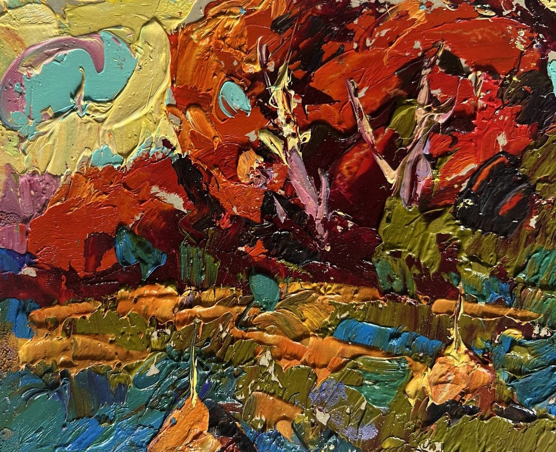 Oil painting Autumn romance in the field Alex Kalenyuk - 5