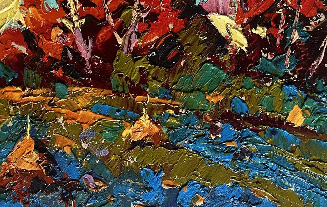 Oil painting Autumn romance in the field Alex Kalenyuk - 8