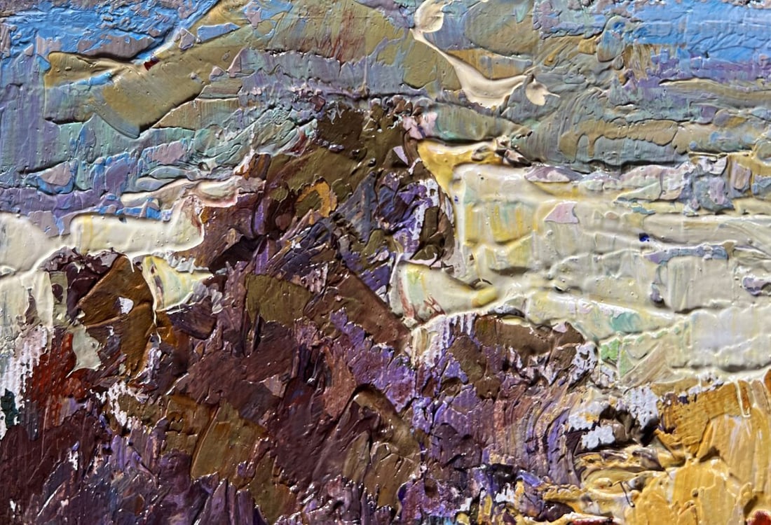 Oil painting Autumn golden fields Alex Kalenyuk - 5