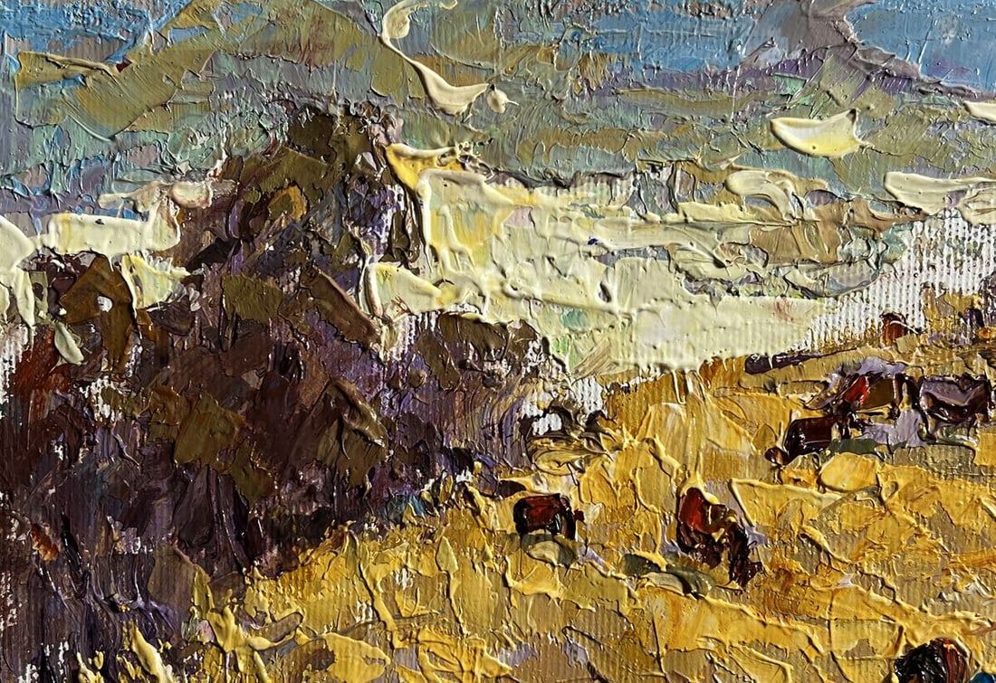 Oil painting Autumn golden fields Alex Kalenyuk - 7