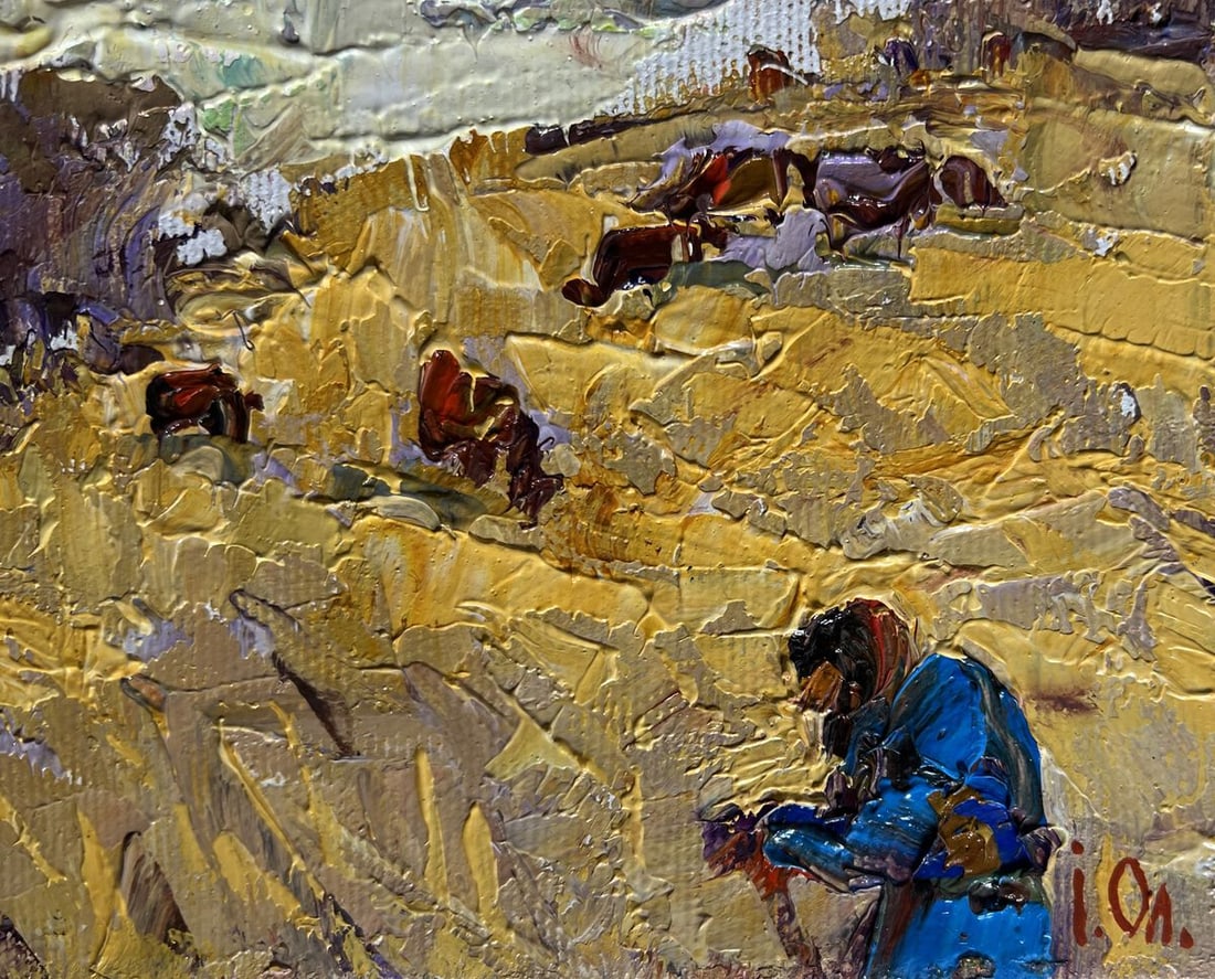 Oil painting Autumn golden fields Alex Kalenyuk - 9