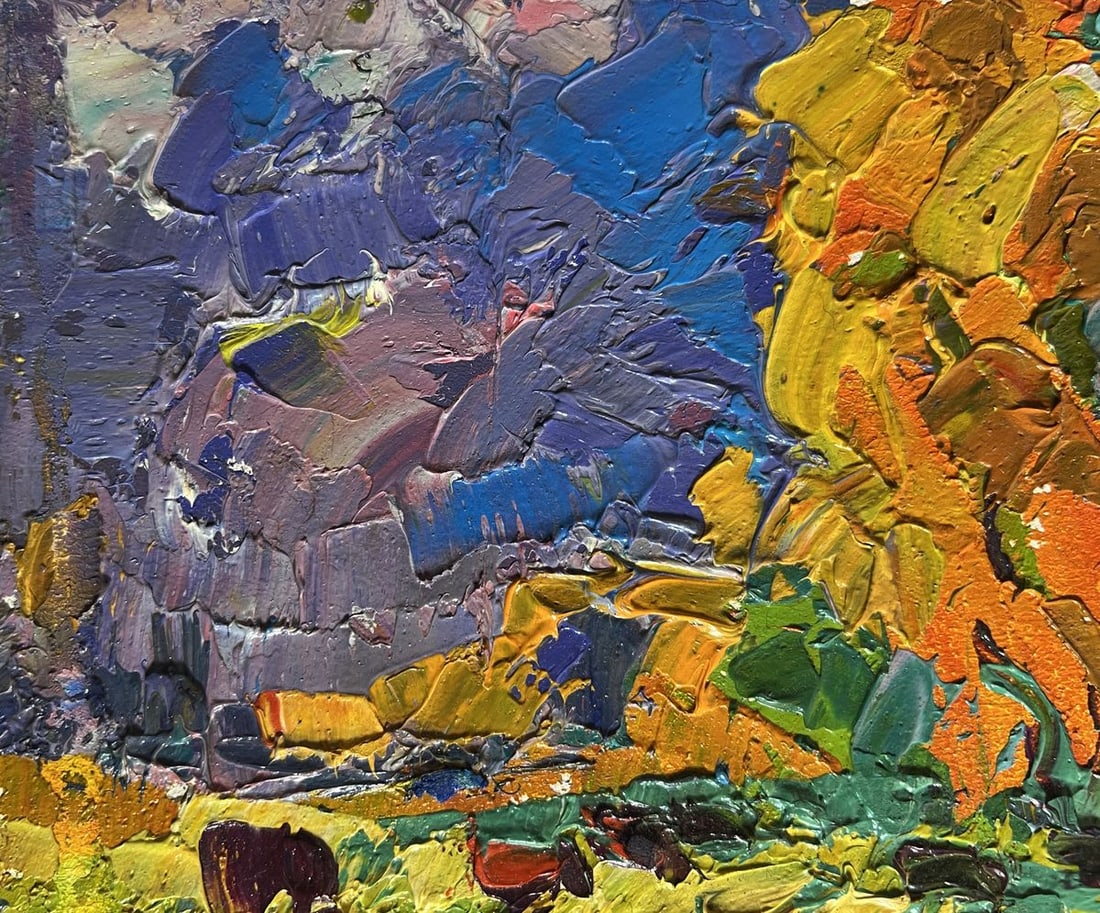 Oil painting In the autumn meadows with a breeze Alex Kalenyuk - 6