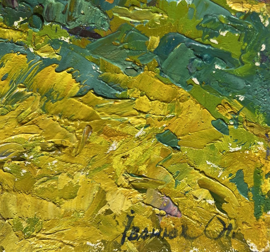 Oil painting In the autumn meadows with a breeze Alex Kalenyuk - 9