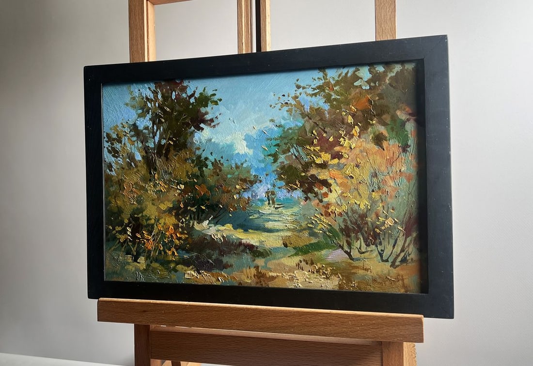 Oil painting Walking in the autumn forest Yuriy Suprunchuk - 2