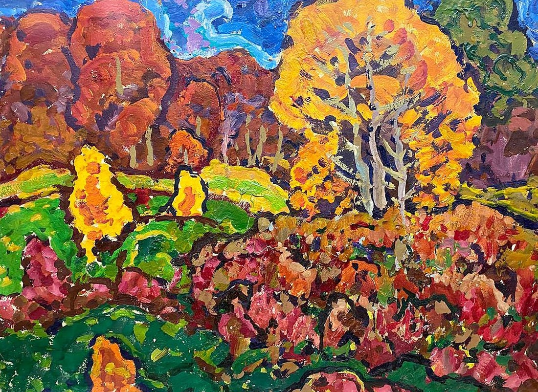Oil painting Autumn colors Kolosovsky Georgy Sergeevich: Title: Oil painting Autumn colors Kolosovsky Georgy Sergeevich Description: No.GS 355 *** ABOUT THIS PAINTING *** * TITLE: "Autumn colors" * ARTISTS: Kolosovsky Georgy Sergeevich * SIZE: 70x50 cm/'27.