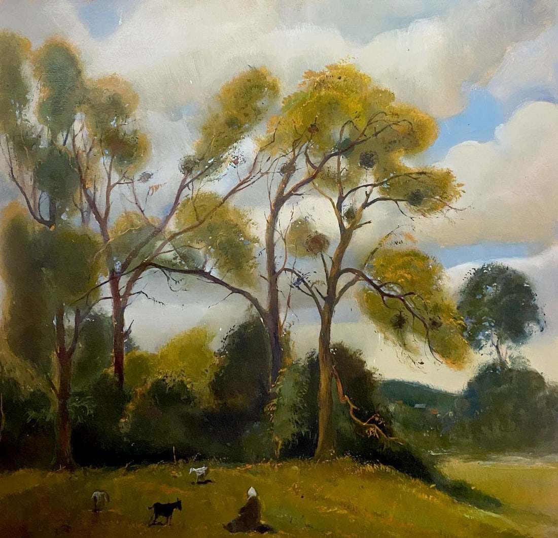 Oil painting September Litvinov Oleg Arkad'yevich: Title: Oil painting September Litvinov Oleg Arkad'yevich Description: No.Litv 230 *** ABOUT THIS PAINTING *** * TITLE: "September" * ARTISTS: Litvinov Oleg Arkad'yevich * SIZE: 52x55 cm/'20.47x21.65 i