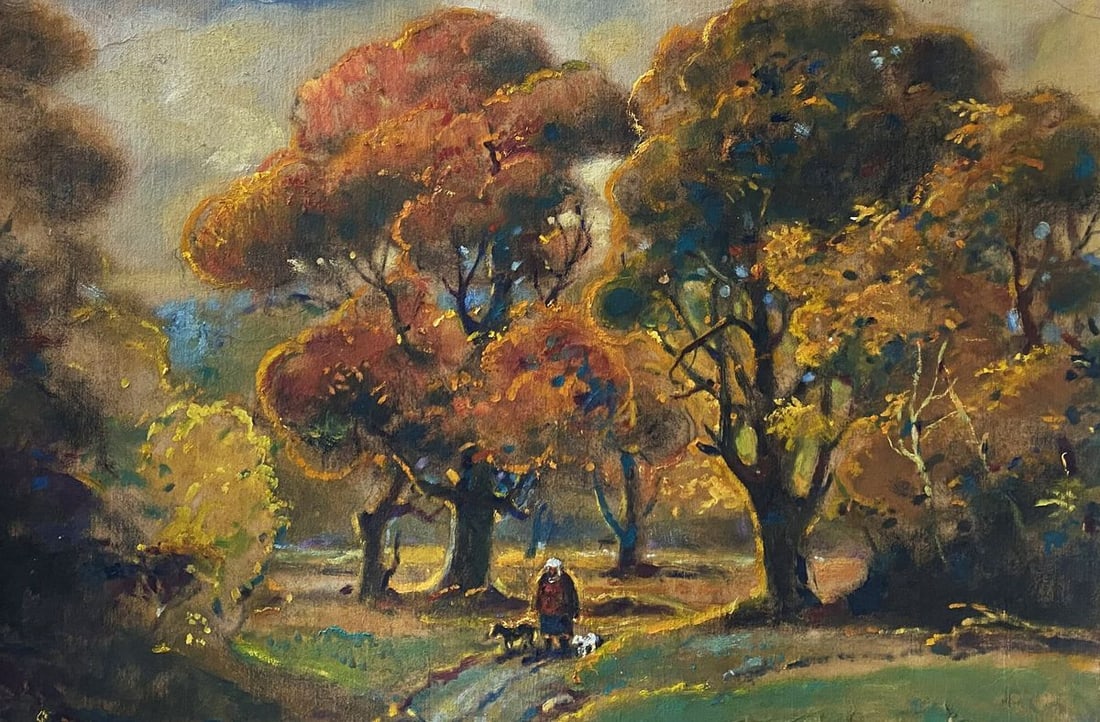 Oil painting Walk in the autumn forest Litvinov Oleg Arkad'yevich: Title: Oil painting Walk in the autumn forest Litvinov Oleg Arkad'yevich Description: No.Litv 364 *** ABOUT THIS PAINTING *** * TITLE: "Walk in the autumn forest" * ARTISTS: Litvinov Oleg