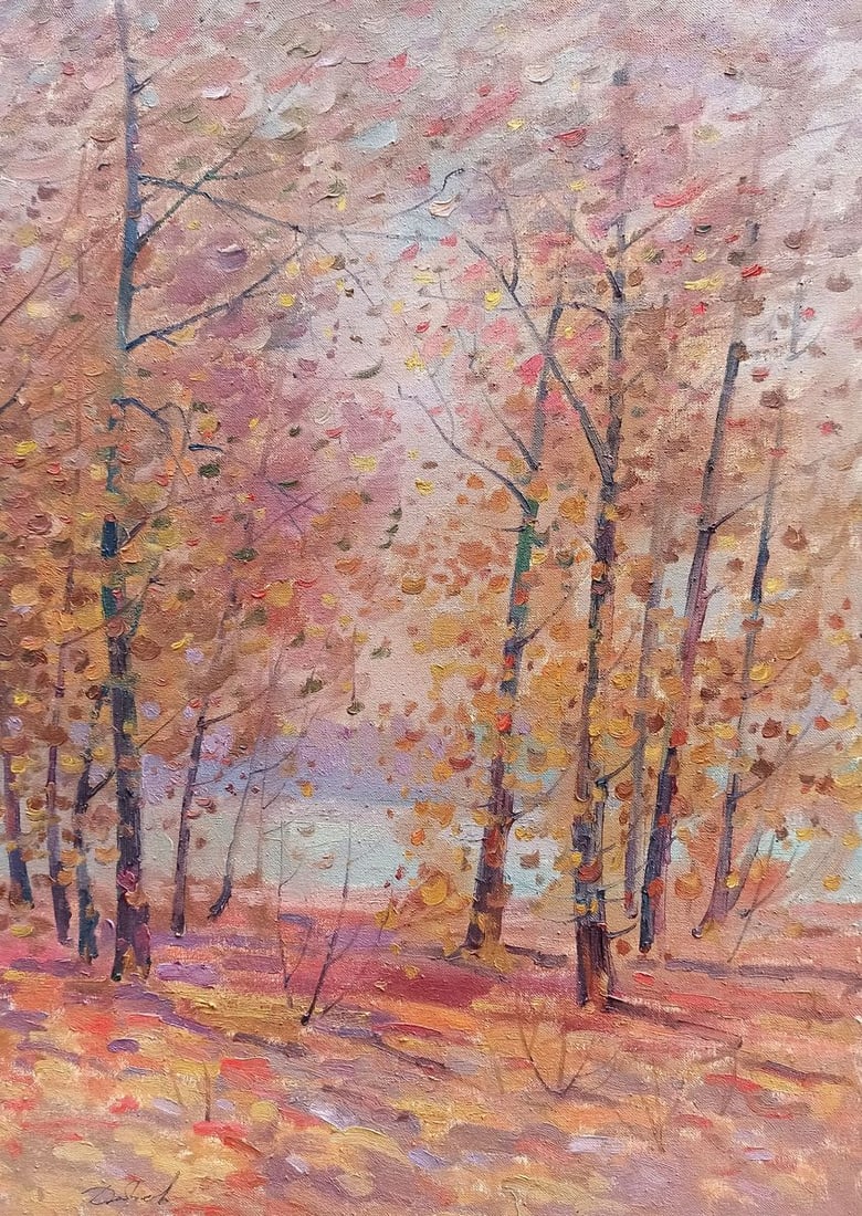 Oil painting Golden autumn Peter Tovpev (1 of 8)