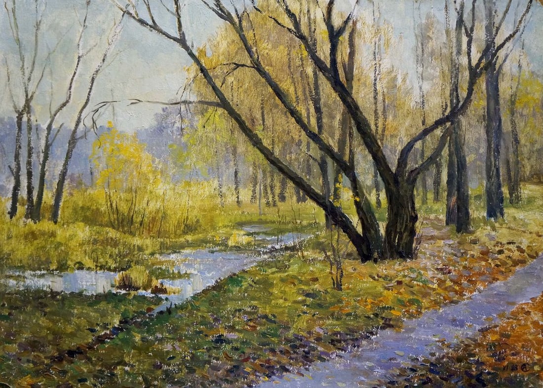 Oil painting Landscape in the forest Sakhnenko Viktor Ivanovich (1 of 8)