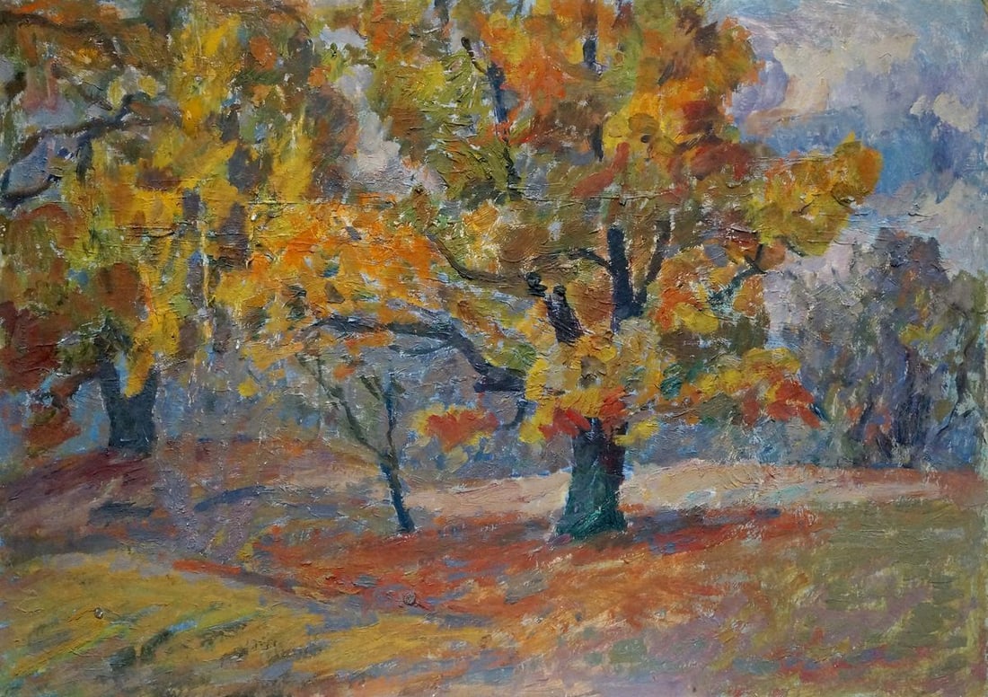 Oil painting Oak trees Petrashevsky Stanislav Vasilievich: Title: Oil painting Oak trees Petrashevsky Stanislav Vasilievich Description: No.Verns 630 *** ABOUT THIS PAINTING *** * TITLE: "Oak trees" * ARTISTS: Petrashevsky Stanislav Vasilievich * SIZE: 50x70