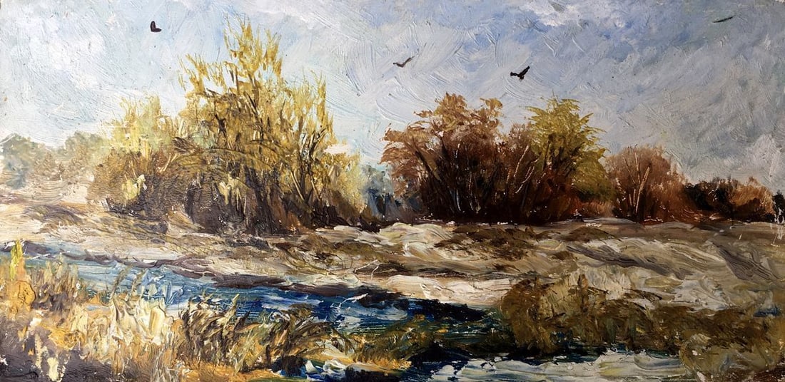 Oil painting Autumn days Unknown artist (1 of 12)