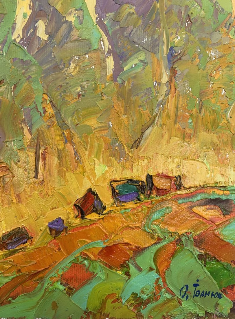 Oil painting Autumn field Kalenyuk Alex - 11