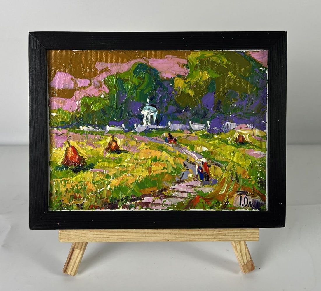 Oil painting Evening in the Field Oleksiy Ivanyuk: Title: Oil painting Evening in the Field Oleksiy Ivanyuk Description: NoAAA6414 *** ABOUT THIS PAINTING *** * TITLE: "Evening in the Field" * ARTISTS: Oleksiy Ivanyuk * SIZE: 15x20 cm/5.90x7.87 inches