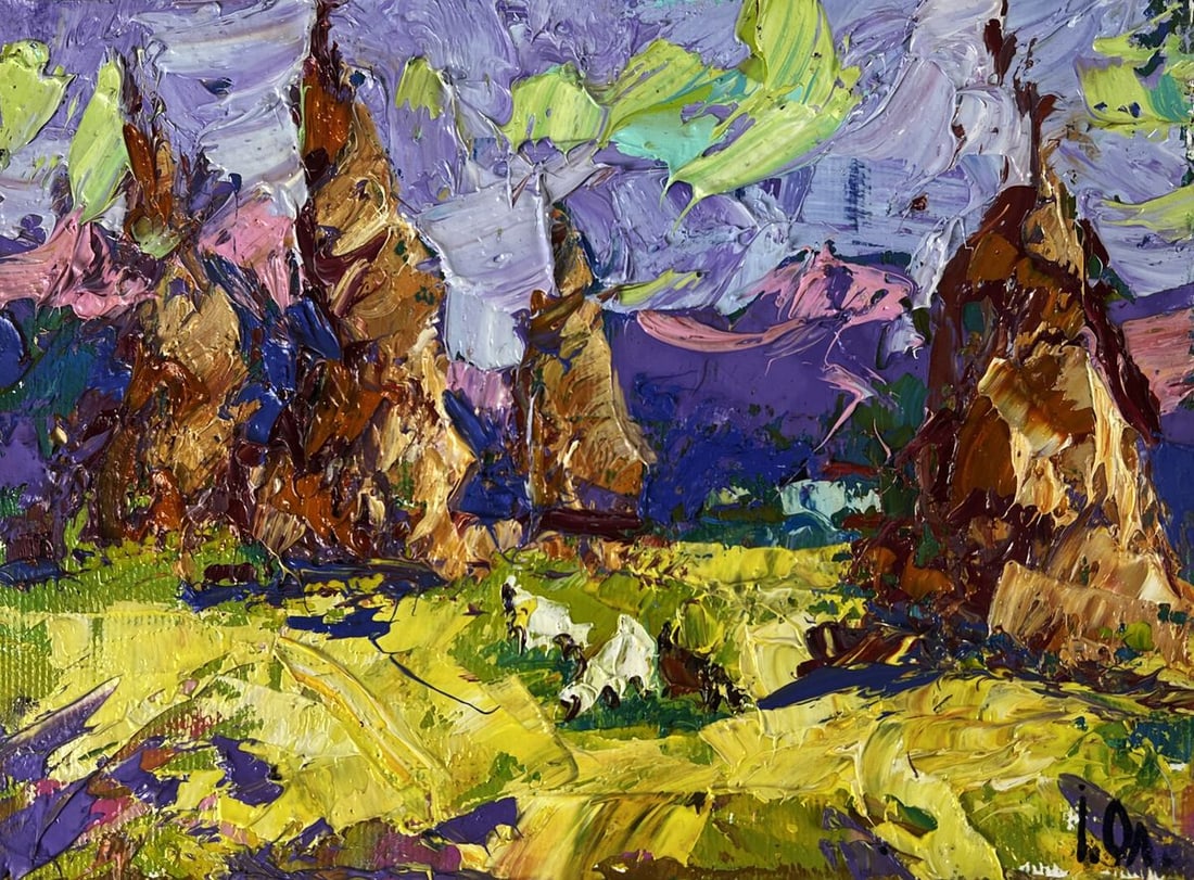 Oil painting Early morning in the fields Oleksiy Ivanyuk - 3