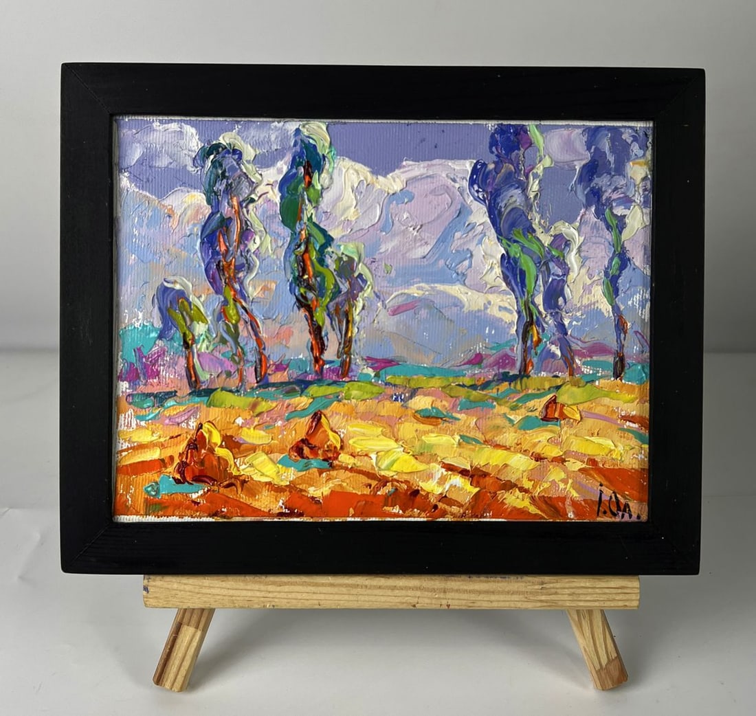 Oil painting Blue sky in the field Oleksiy Ivanyuk (1 of 11)