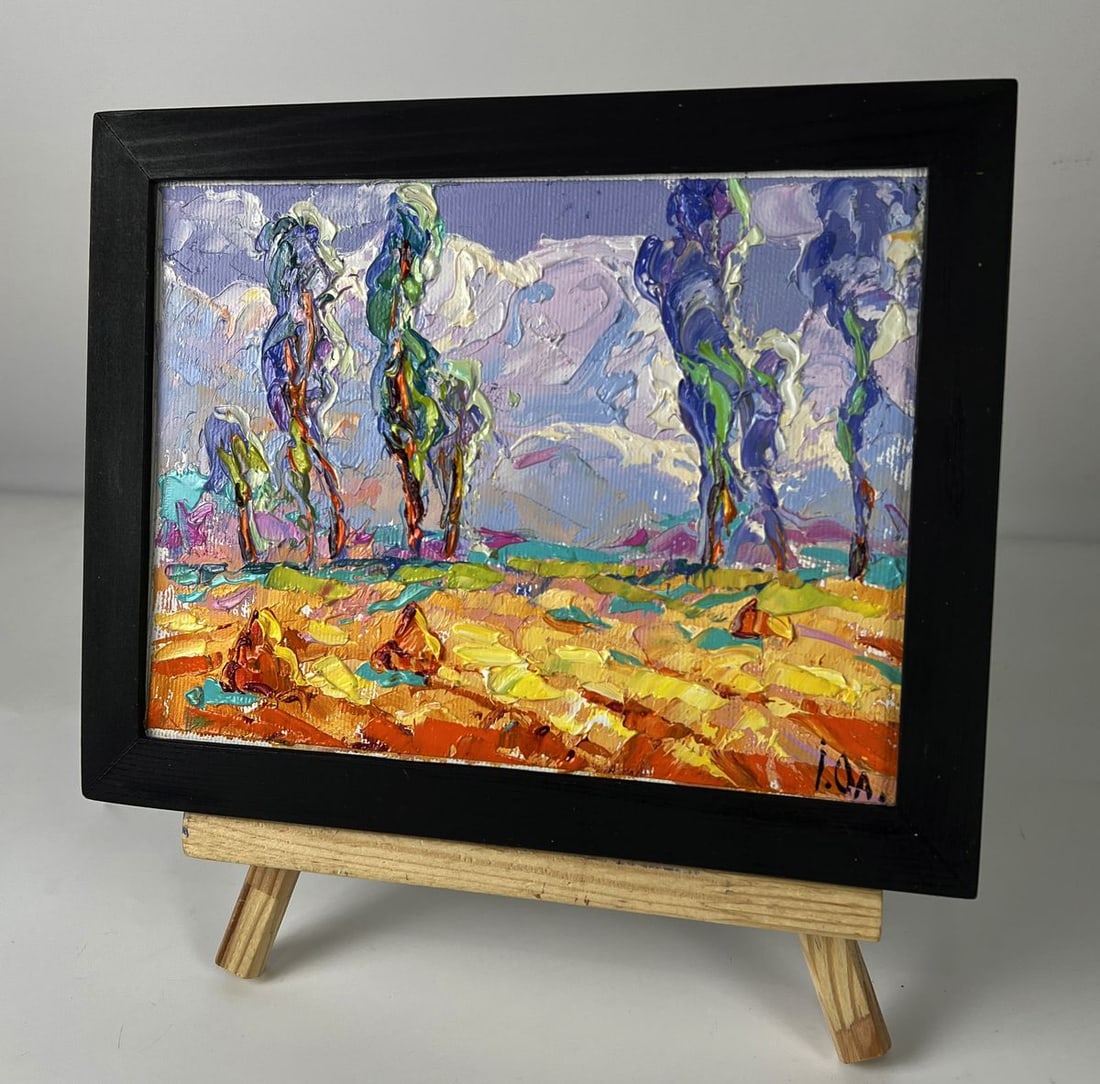 Oil painting Blue sky in the field Oleksiy Ivanyuk - 2