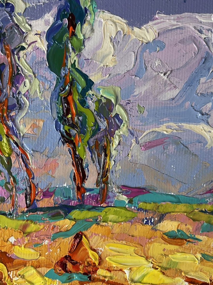 Oil painting Blue sky in the field Oleksiy Ivanyuk - 4