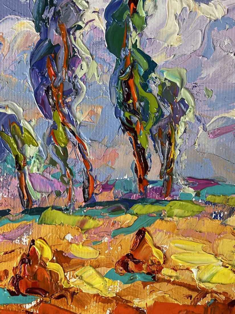 Oil painting Blue sky in the field Oleksiy Ivanyuk - 5