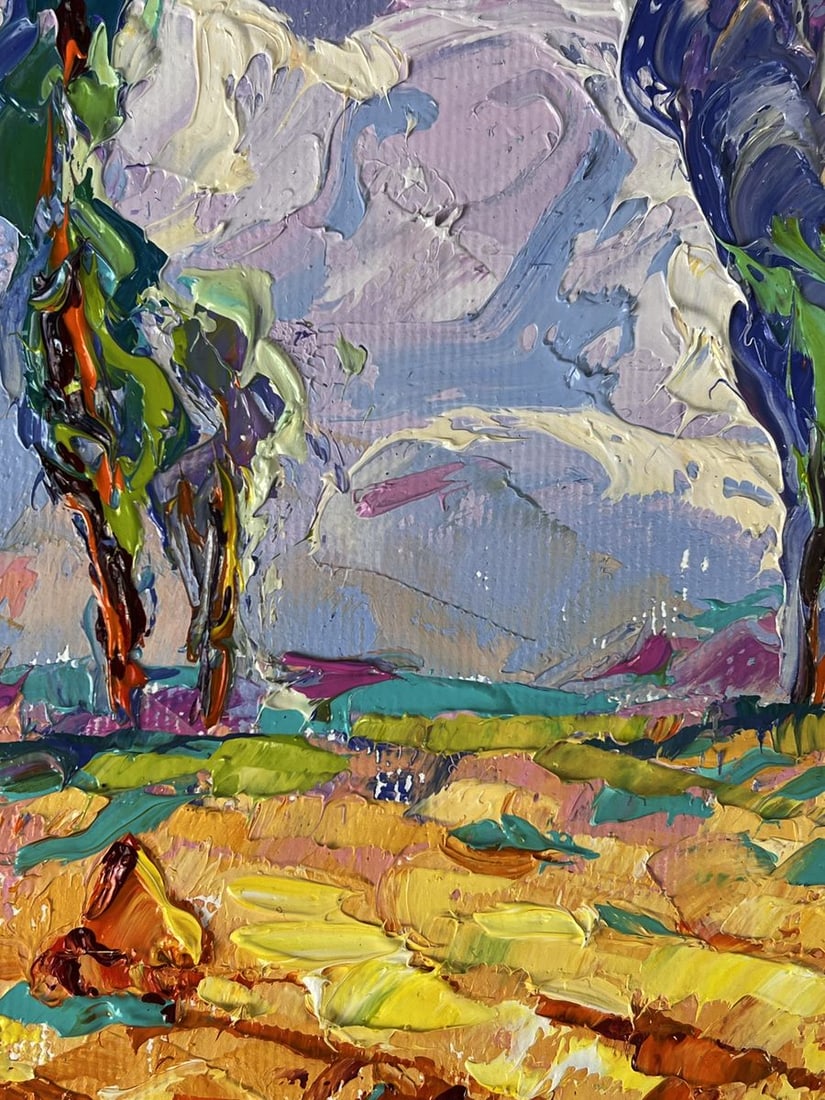 Oil painting Blue sky in the field Oleksiy Ivanyuk - 7