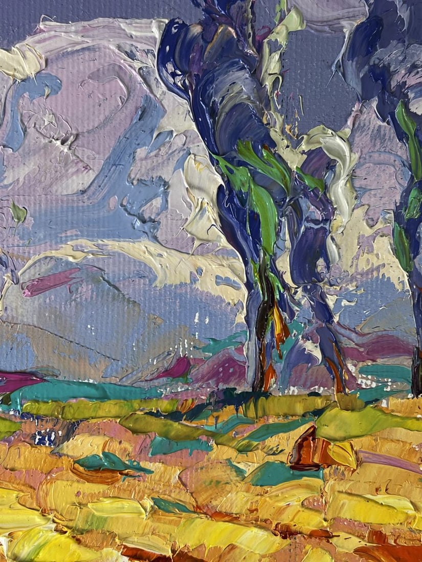Oil painting Blue sky in the field Oleksiy Ivanyuk - 9