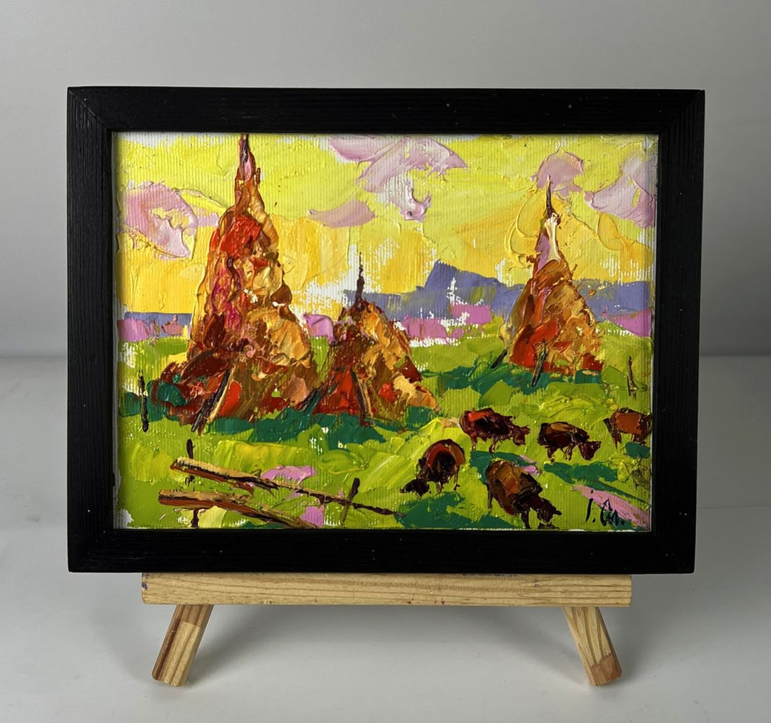 Oil painting Morning dawn in the field Oleksiy Ivanyuk: Title: Oil painting Morning dawn in the field Oleksiy Ivanyuk Description: NoAAA6447 *** ABOUT THIS PAINTING *** * TITLE: "Morning dawn in the field" * ARTISTS: Oleksiy Ivanyuk * SIZE: 15x20 cm/5.90x7