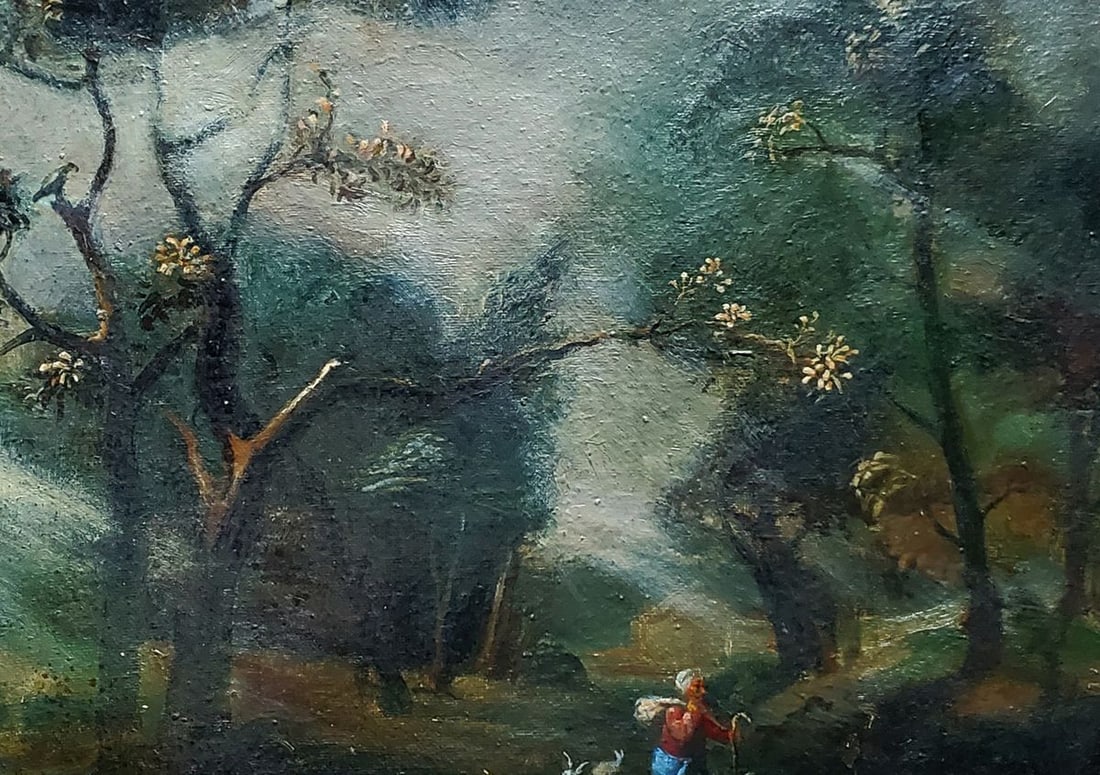 Oil painting Landscape with goats Daniil Litvinov - 3