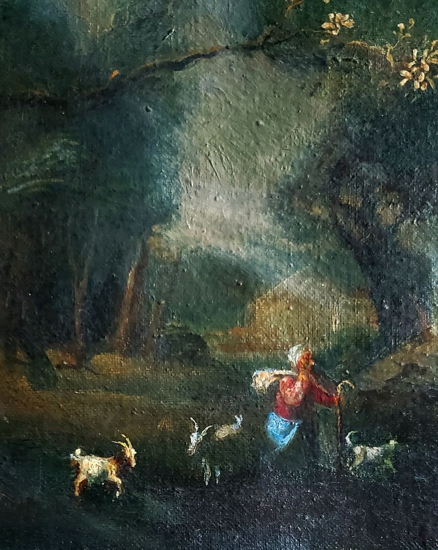 Oil painting Landscape with goats Daniil Litvinov - 4