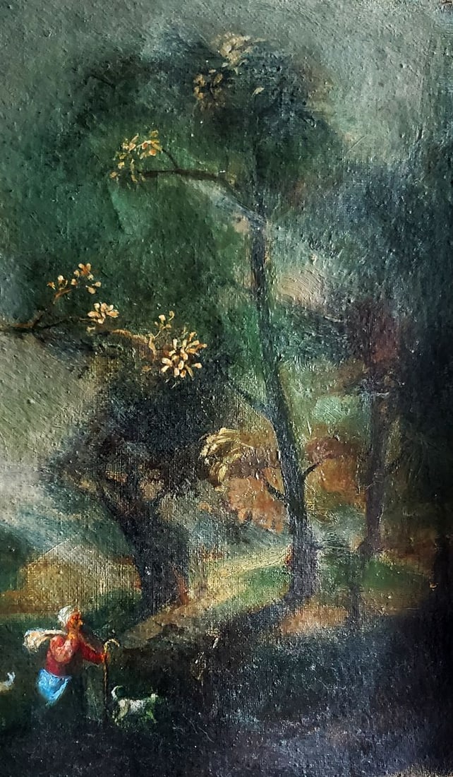 Oil painting Landscape with goats Daniil Litvinov - 7