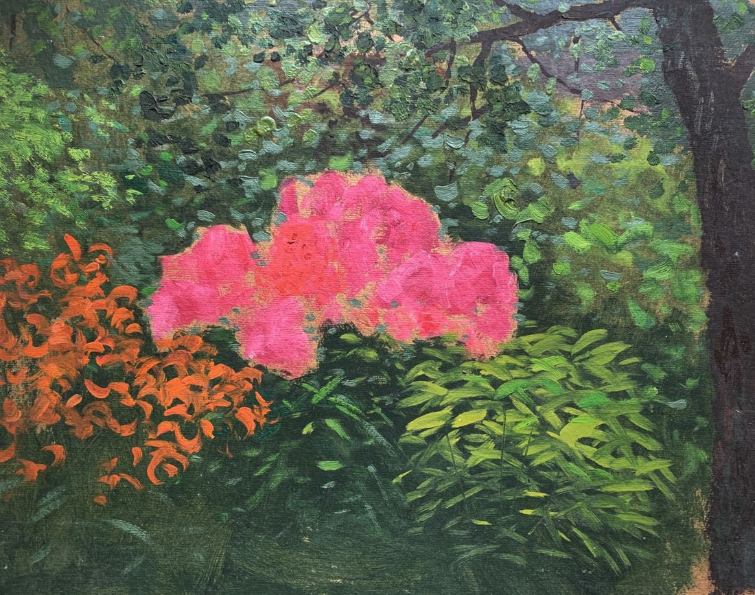 Oil painting Flowers among the forest leaves Ivan Tsyupka: Title: Oil painting Flowers among the forest leaves Ivan Tsyupka Description: No1795 *** ABOUT THIS PAINTING *** * TITLE: "Flowers among the forest leaves" * ARTISTS: Ivan Kirillovich Tsyupka * SIZE: